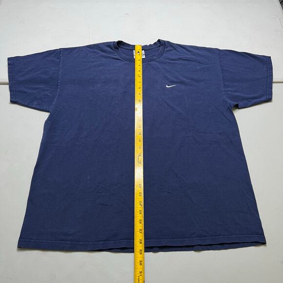Vintage Nike Small Swoosh Essential T-Shirt Navy Blue Size XL Y2K - Picture 4 of 7